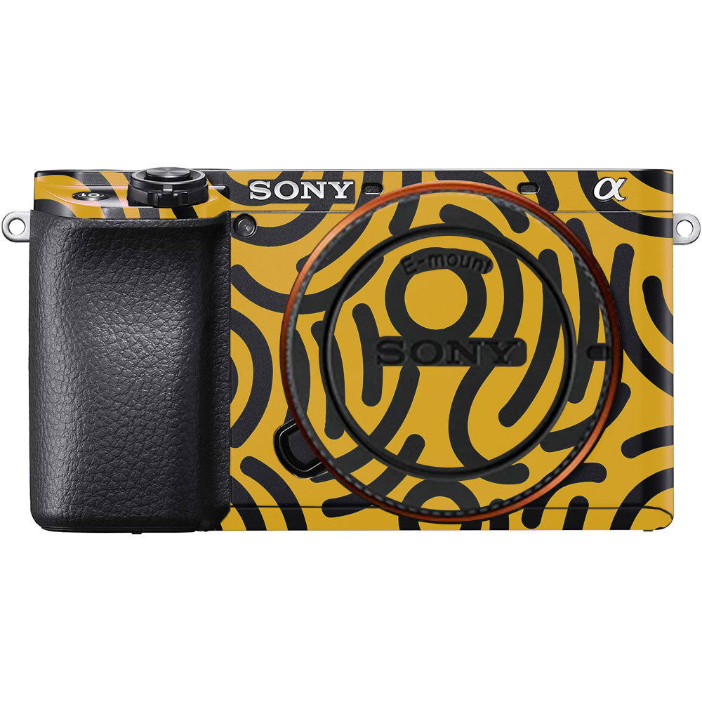 Minimal Yellow Wave Sony A6100 Camera Skin