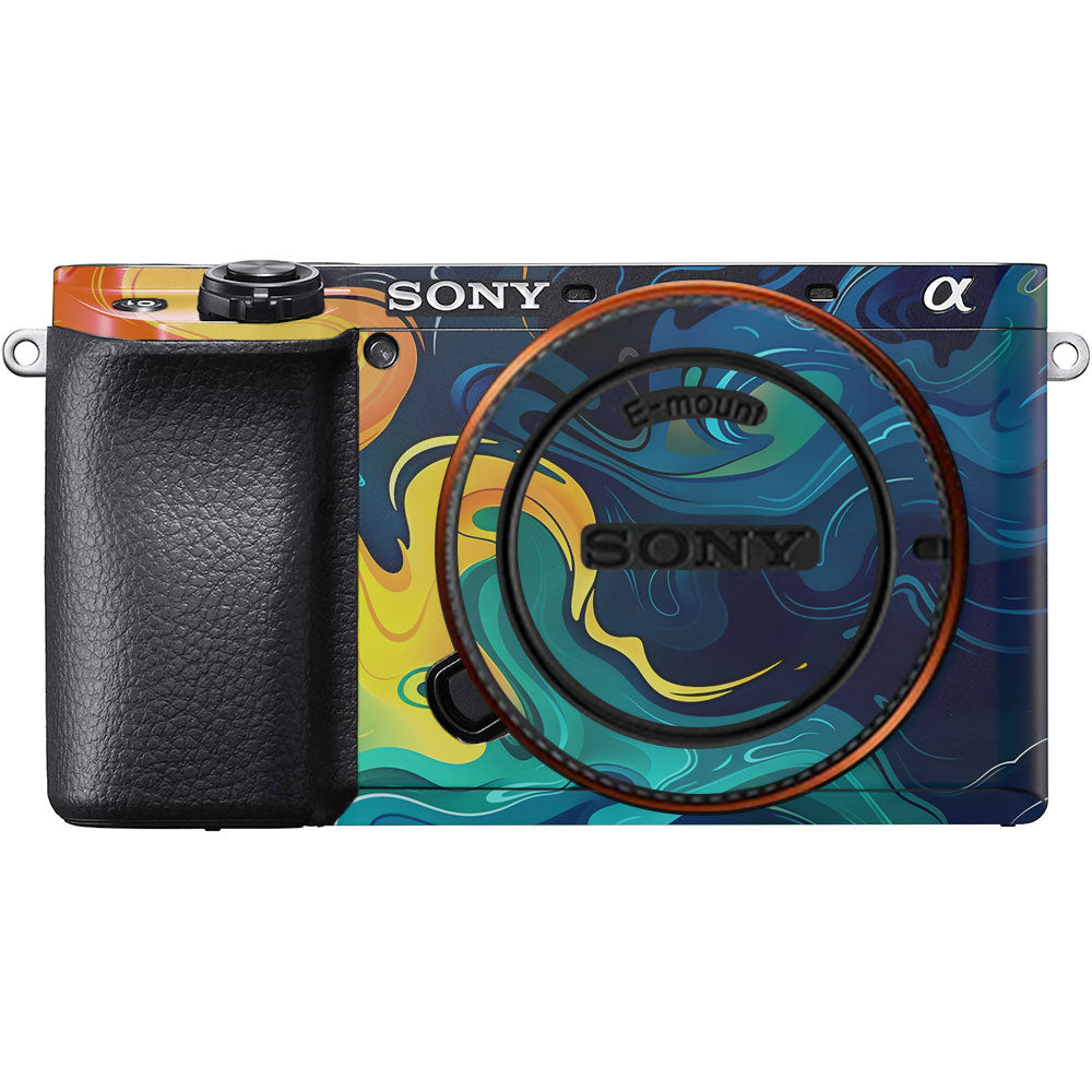 Rainbow Liquid Fusion Sony A6100 Camera Skin