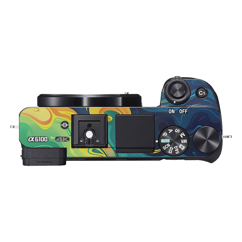 Rainbow Liquid Fusion Sony A6100 Camera Skin