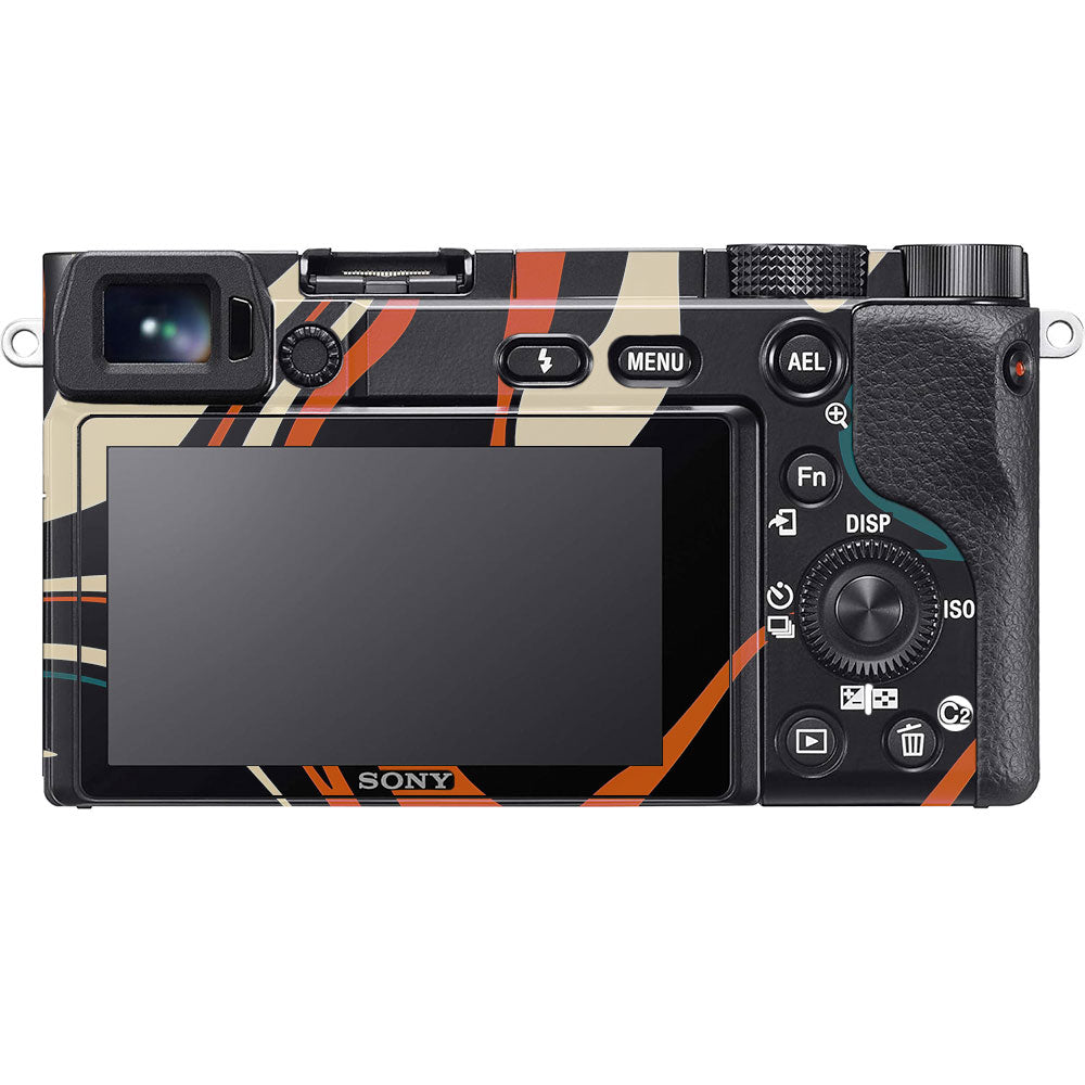 Mid-Century Abstract Swirl Sony A6100 Camera Skin