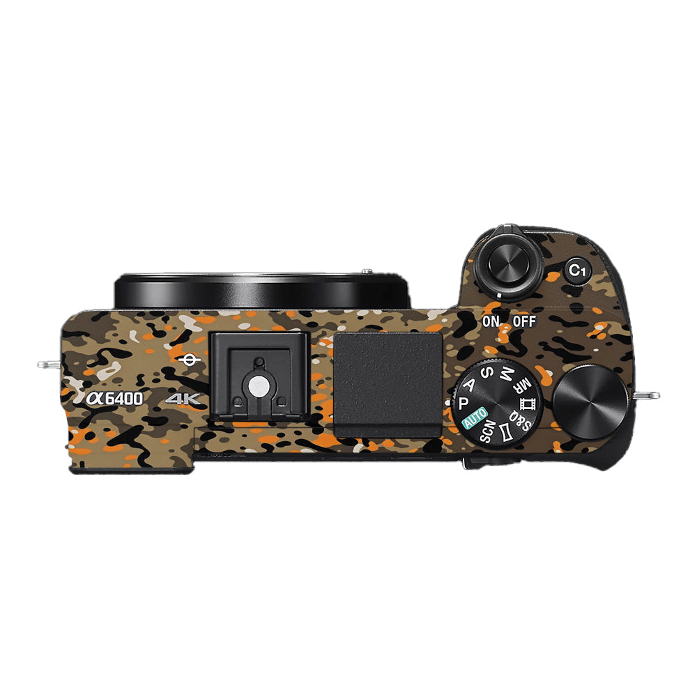 Orange Brown Spot  Sony A6400 Camera Skins