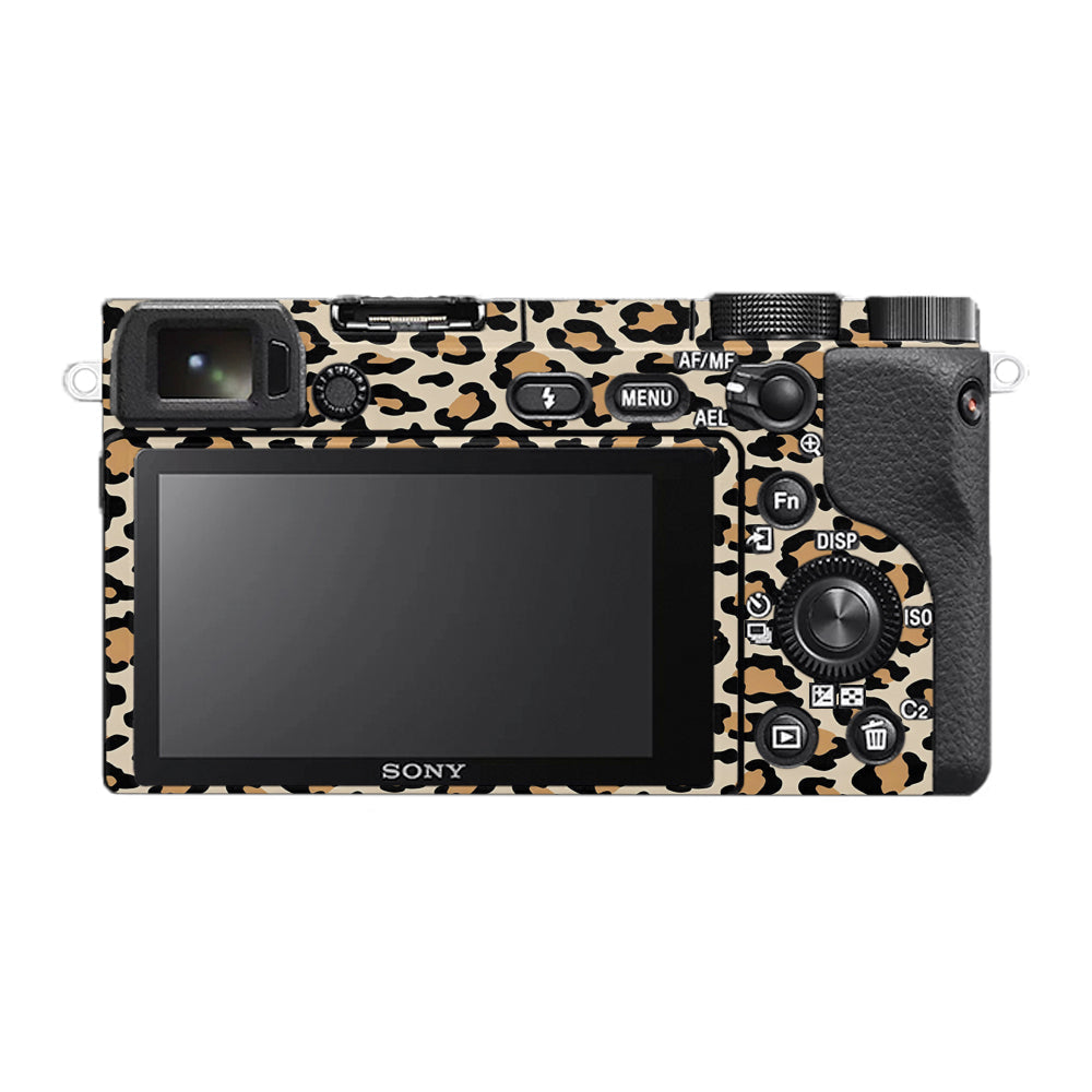 Sandy Leopard Spots Sony A6400 Camera Skins