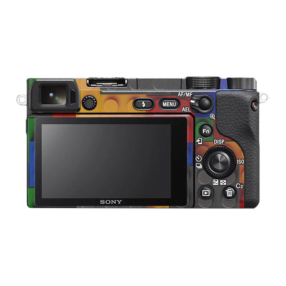 Colorful LEGO Brick Wall Pattern Sony A6400 Camera Skin