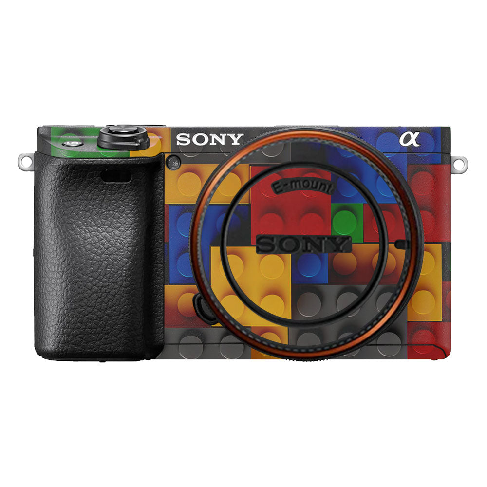 Colorful LEGO Brick Wall Pattern Sony A6400 Camera Skin