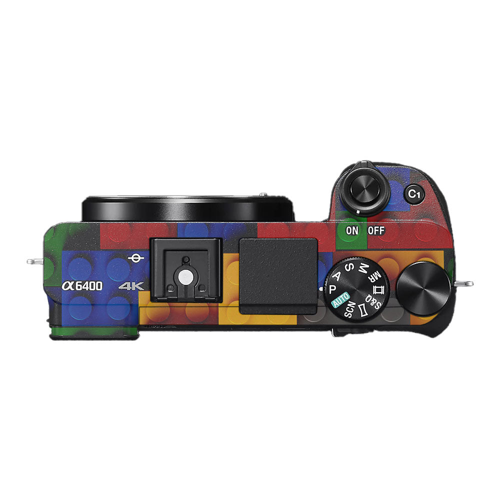 Colorful LEGO Brick Wall Pattern Sony A6400 Camera Skin