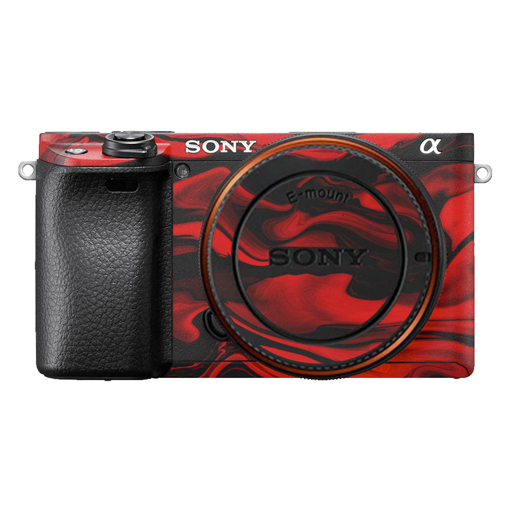 Red Lava Flow Sony A6400 Camera Skin