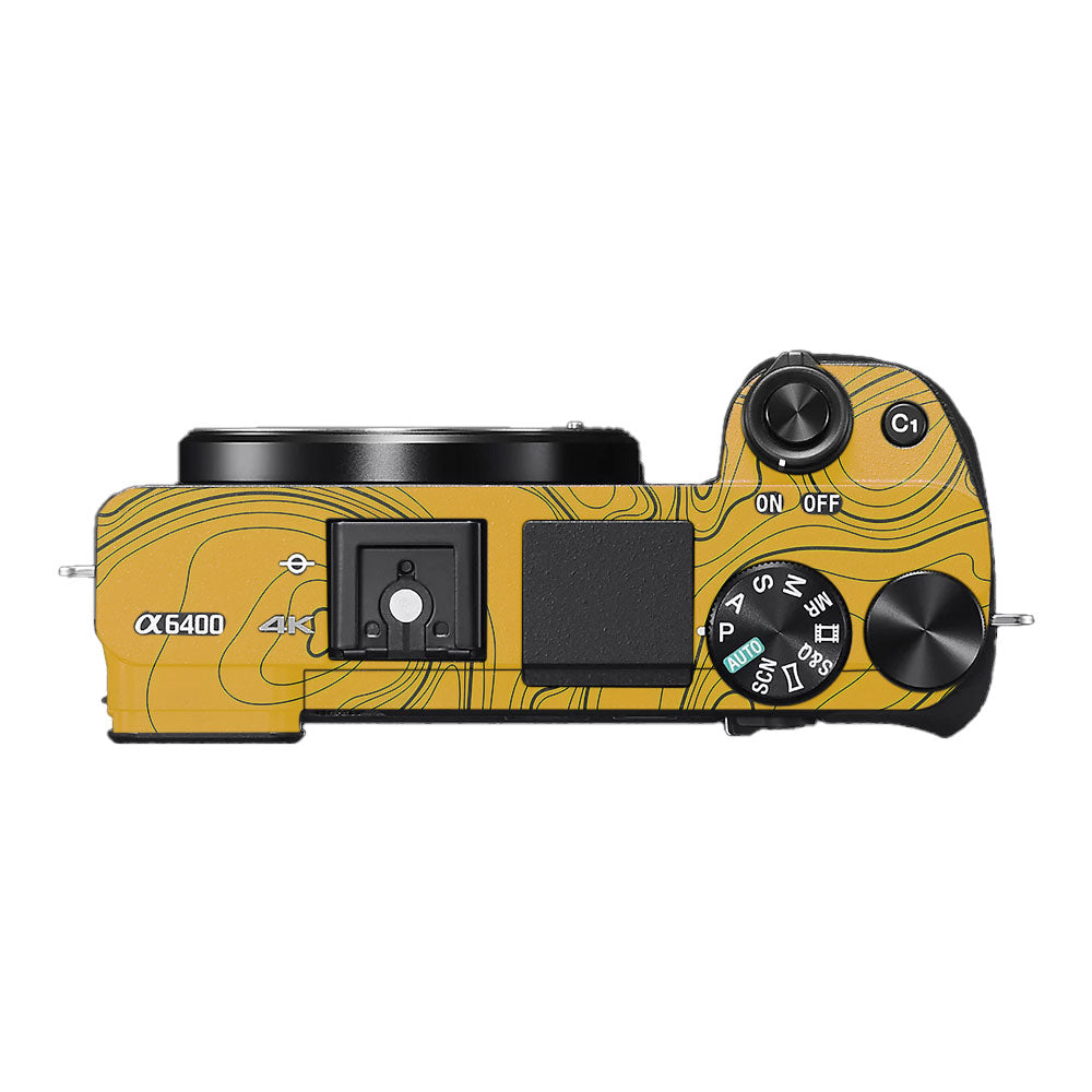 Topographic Map Pattern Sony A6400 Camera Skin