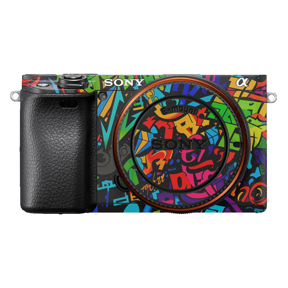 Colorful Urban Street Art Lettering Sony A6400 Camera Skin