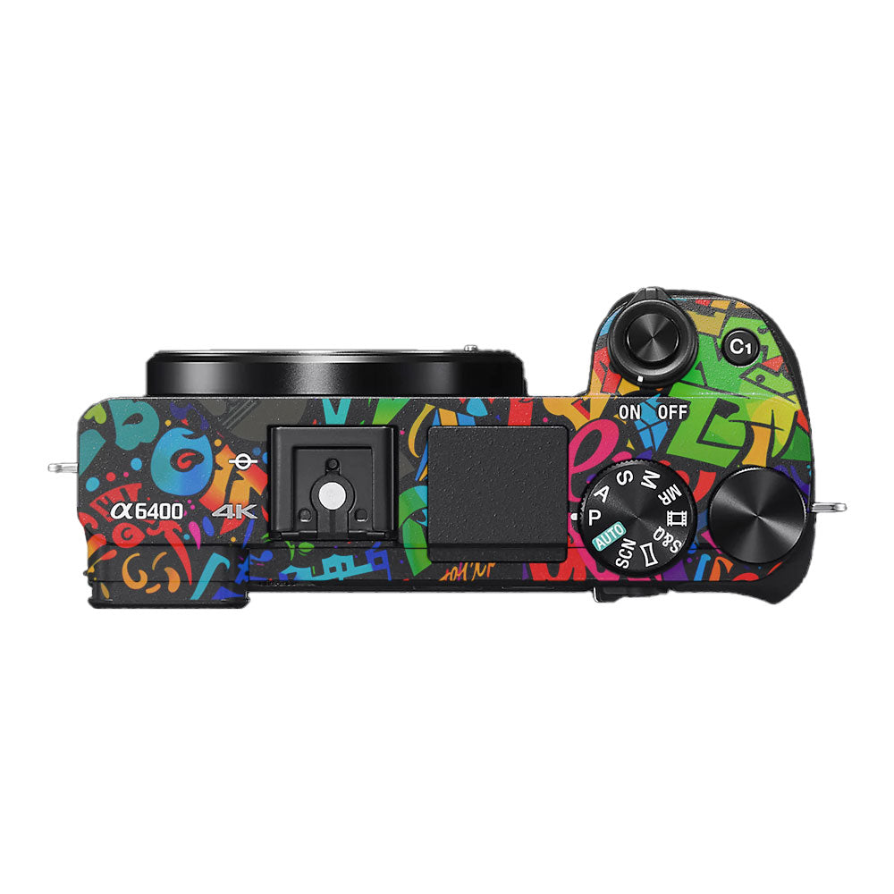 Colorful Urban Street Art Lettering Sony A6400 Camera Skin