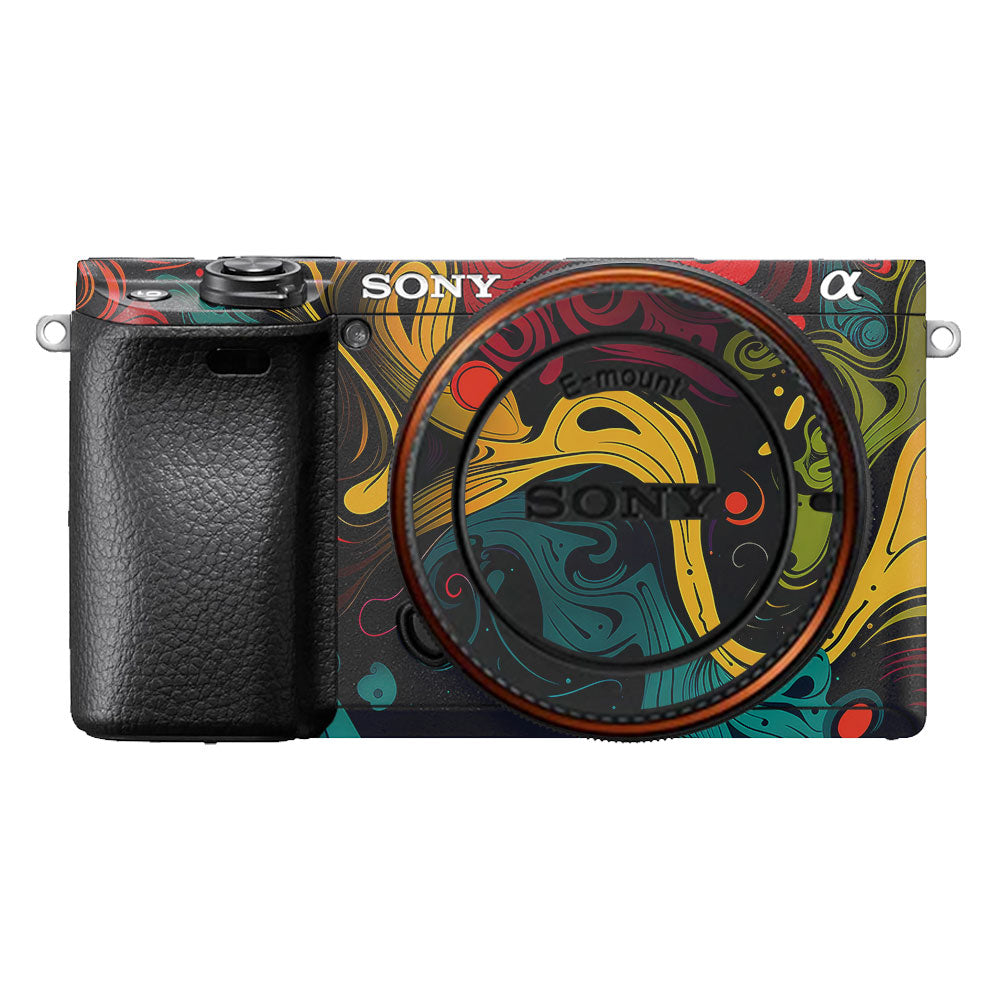 Psychedelic Color Swirl Sony A6400 Camera Skin