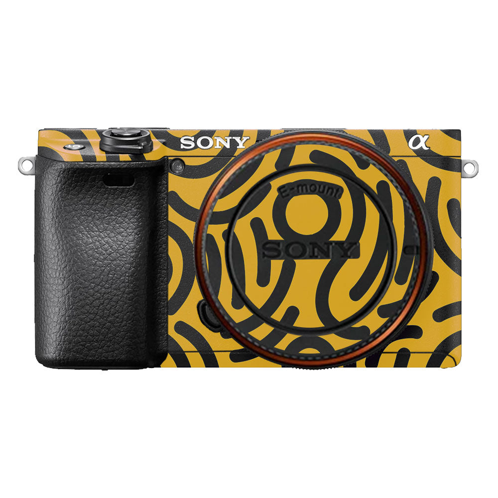 Minimal Yellow Wave Sony A6400 Camera Skin