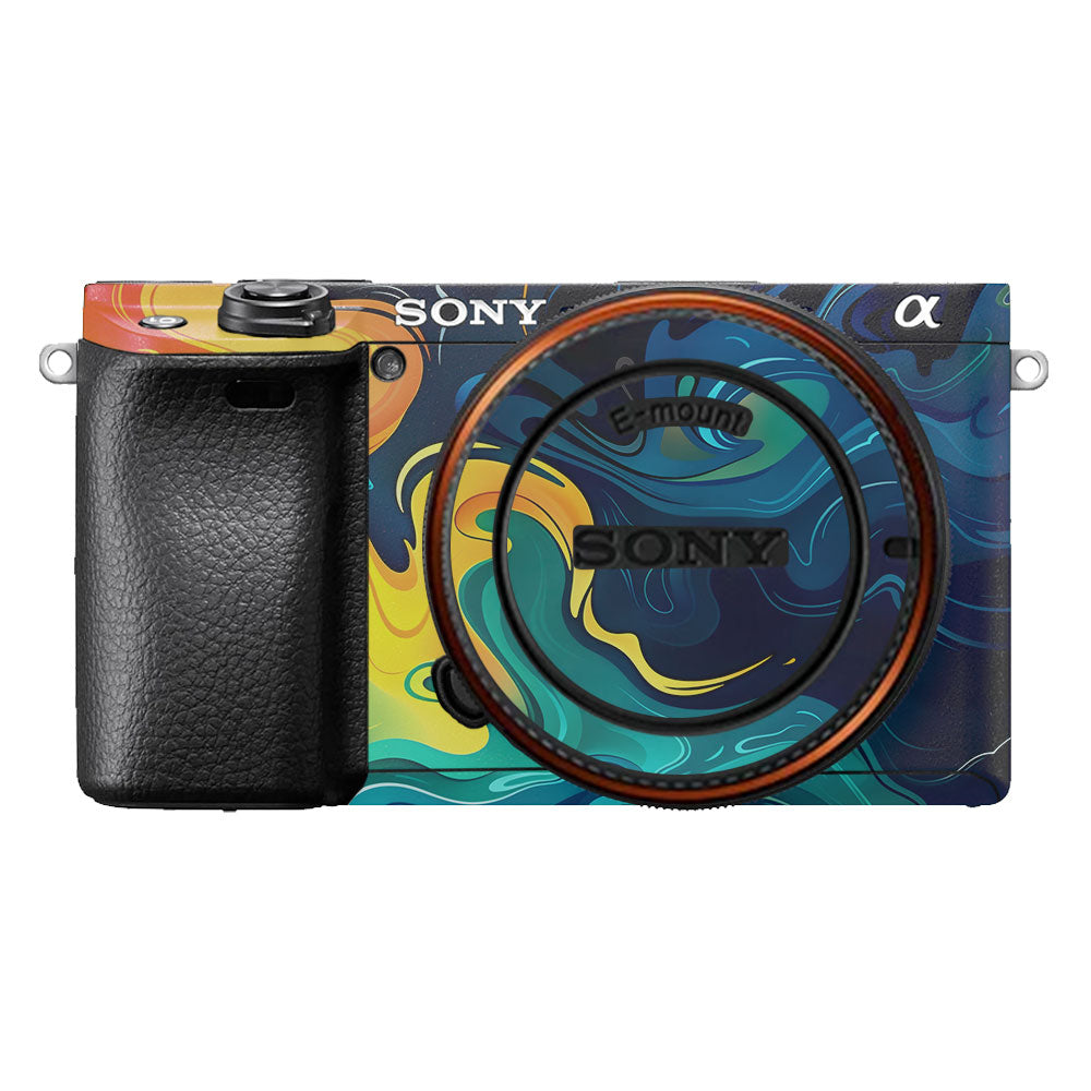 Rainbow Liquid Fusion Sony A6400 Camera Skin
