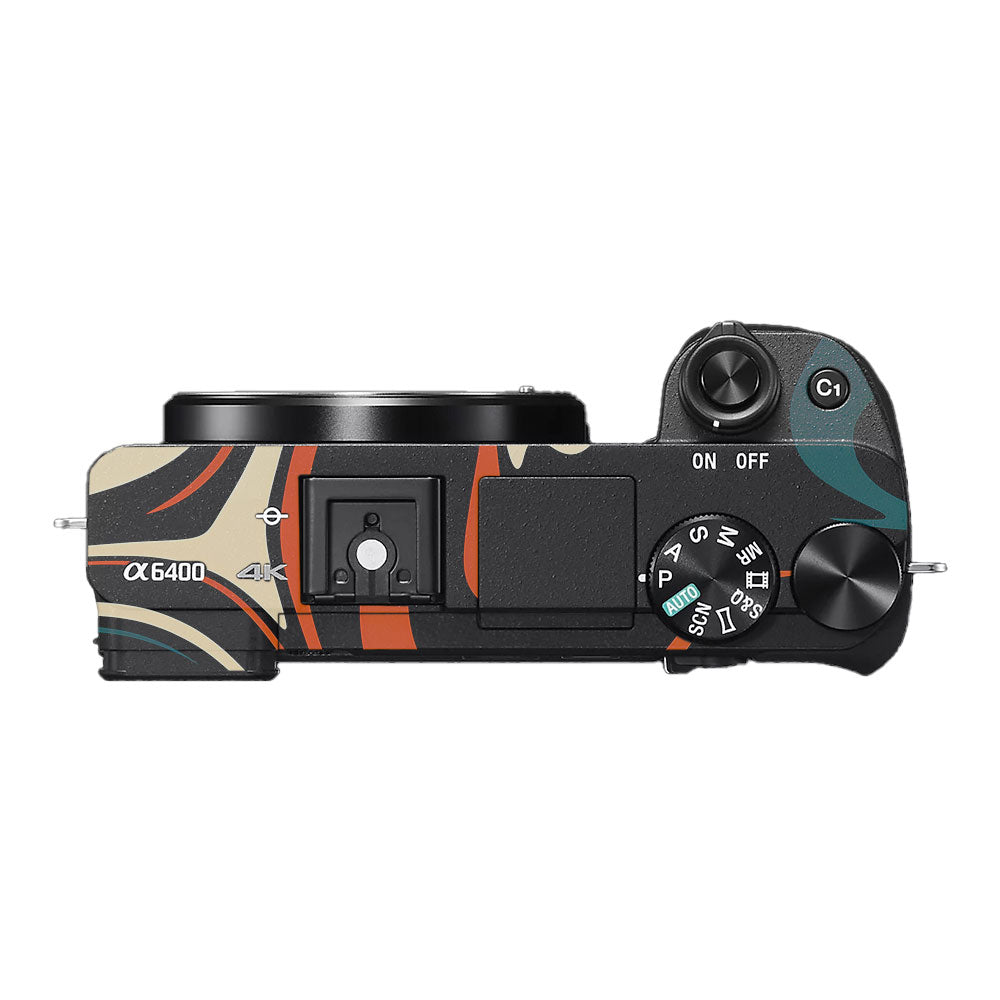 Mid-Century Abstract Swirl Sony A6400 Camera Skin