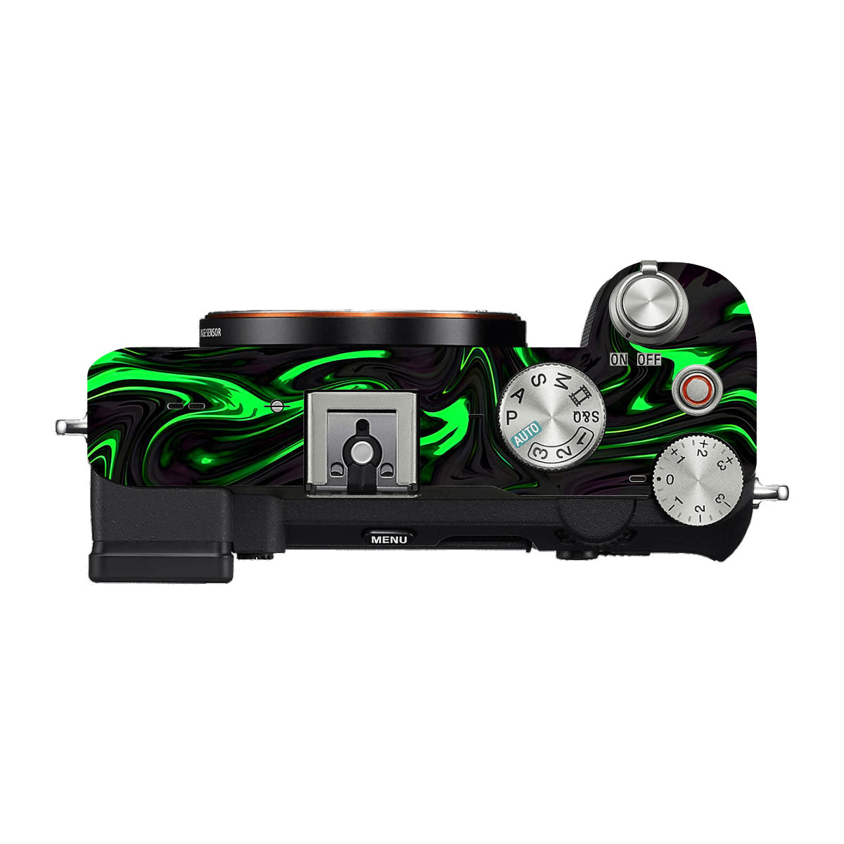 Green Liquid Pattern Sony A7 C Camera Skins