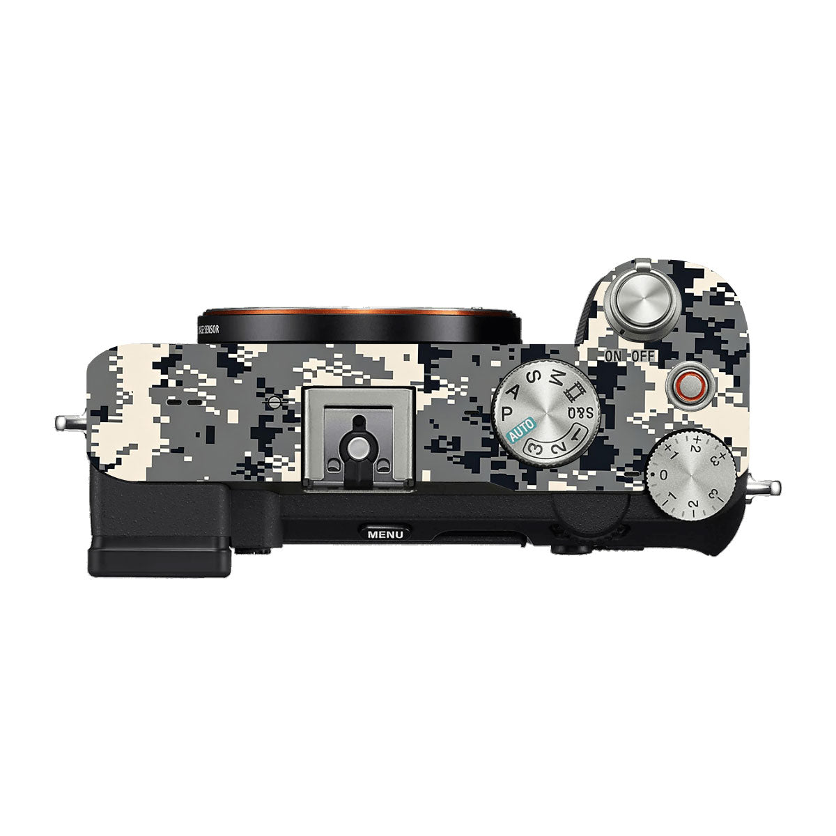 Grey Black Pixel Sony A7 C Camera Skins