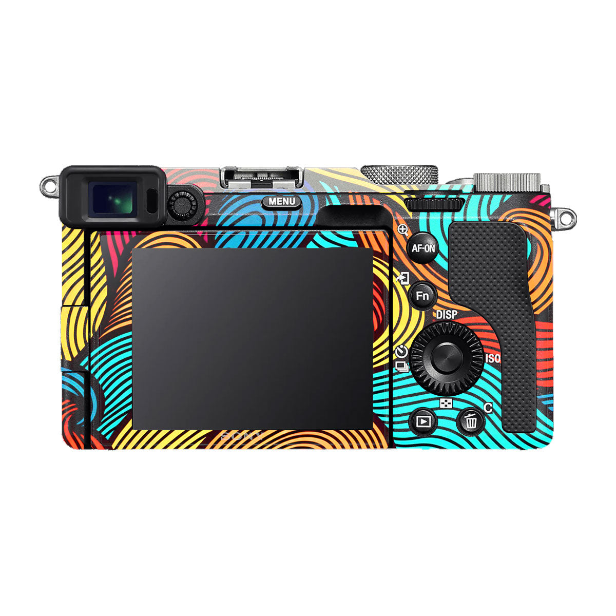 Retro Colorful Doodle Art Pattern Sony A7 C Camera Skins