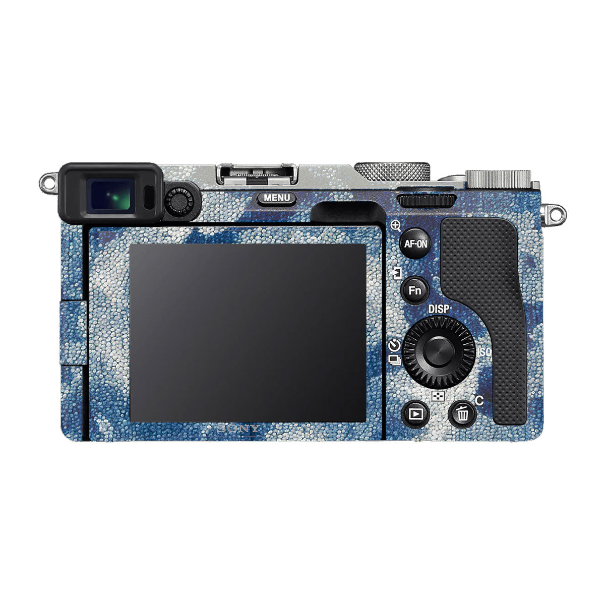 Blue Watercolor Fabric Sony A7 C Camera Skins