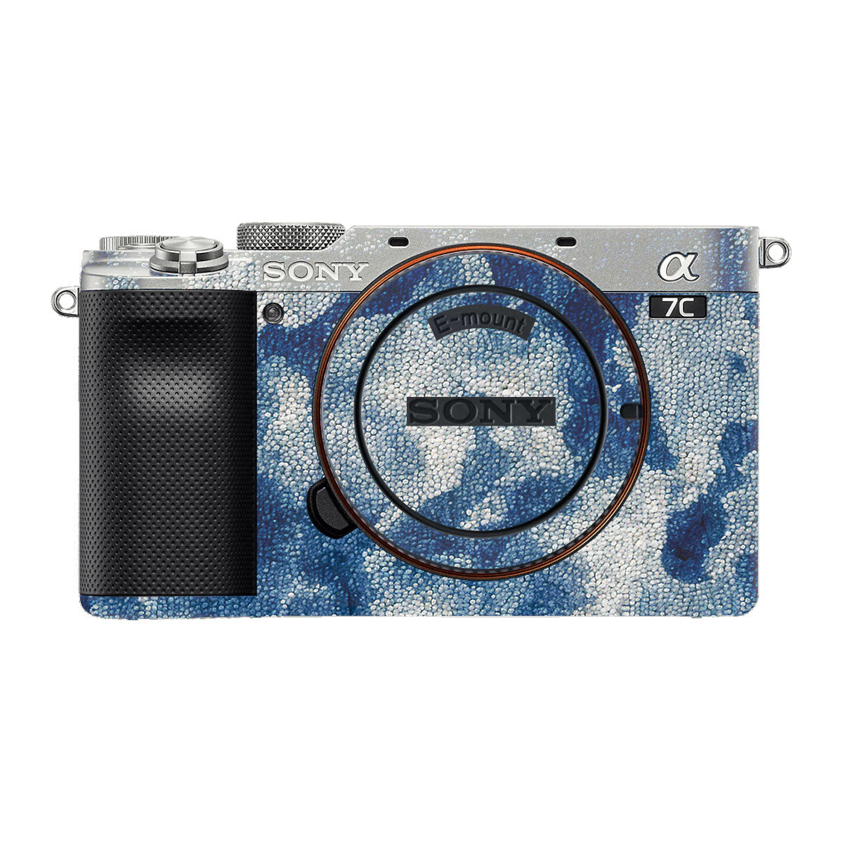 Blue Watercolor Fabric Sony A7 C Camera Skins