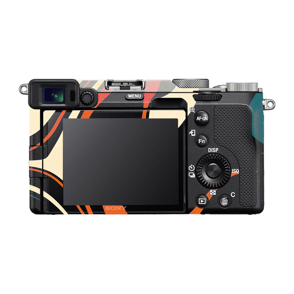 Mid-Century Abstract Swirl Sony A7 C Camera Skins