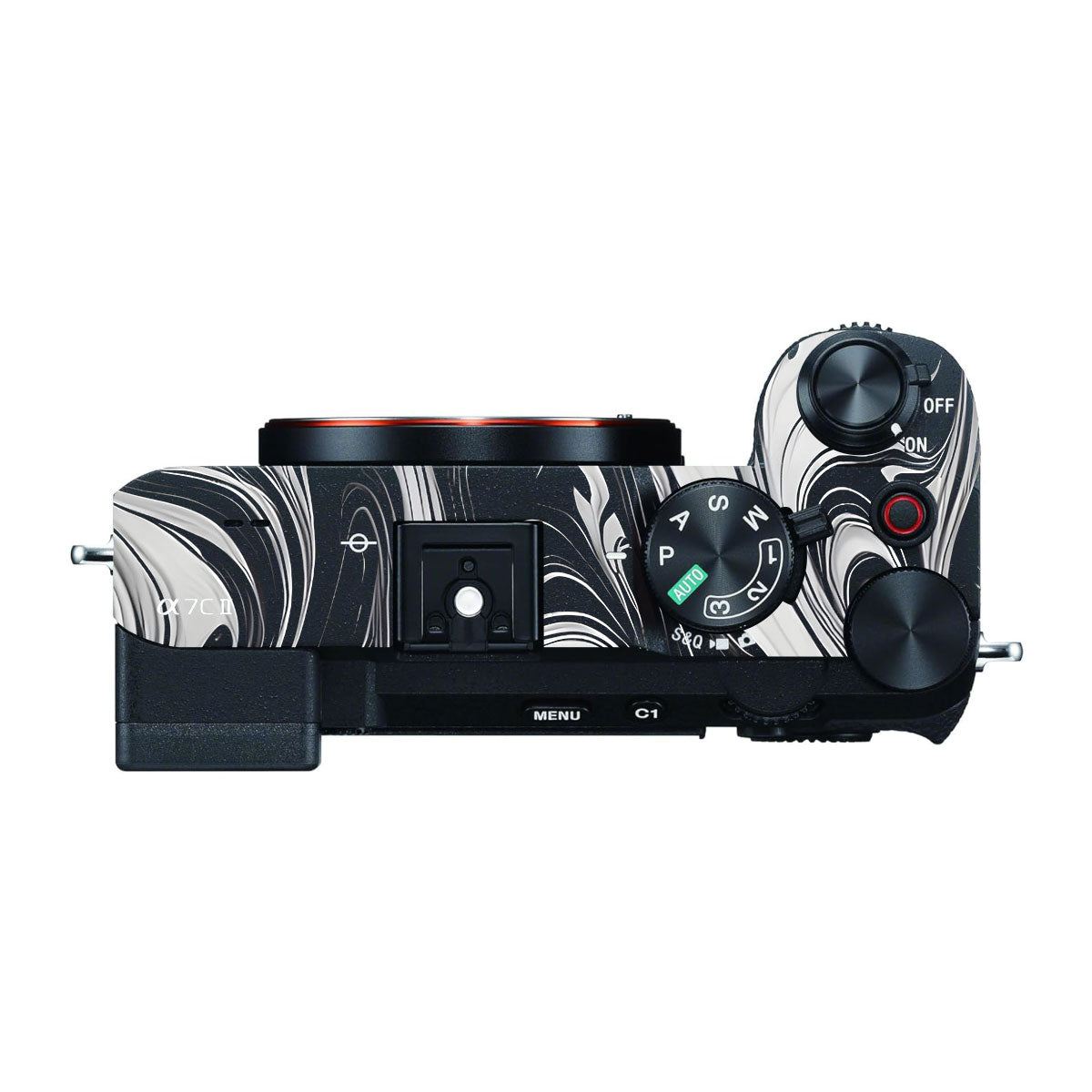 Black and White Marble Sony A7 CII Camera Skins