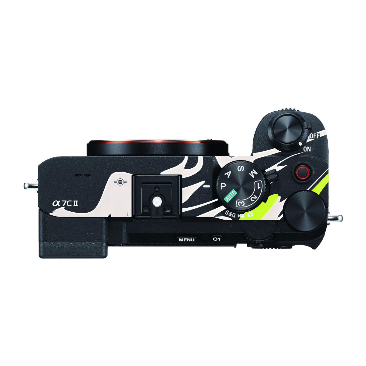 Neon Green and Black Pattern Sony A7 CII Camera Skins