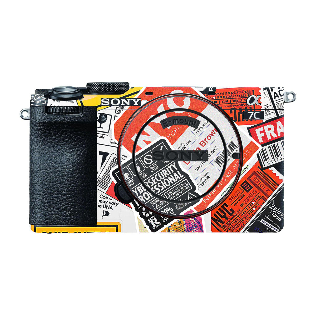 Tech Aesthetic Sticker Collage Sony A7 CII Camera Skins