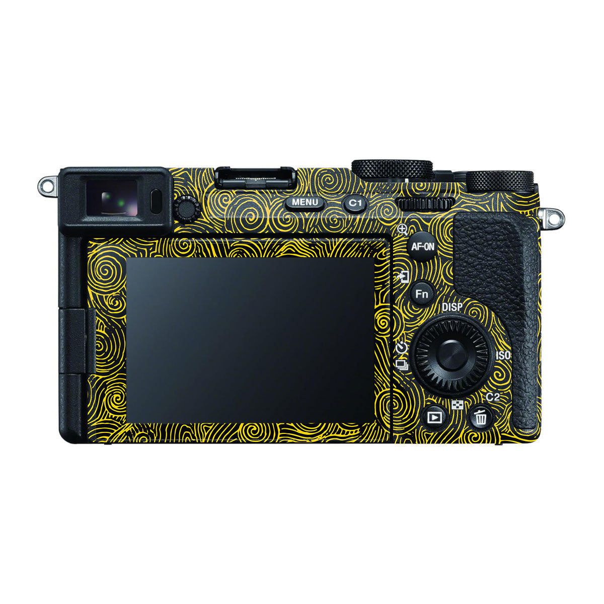 Yellow Spirals Sony A7 CII Camera Skins