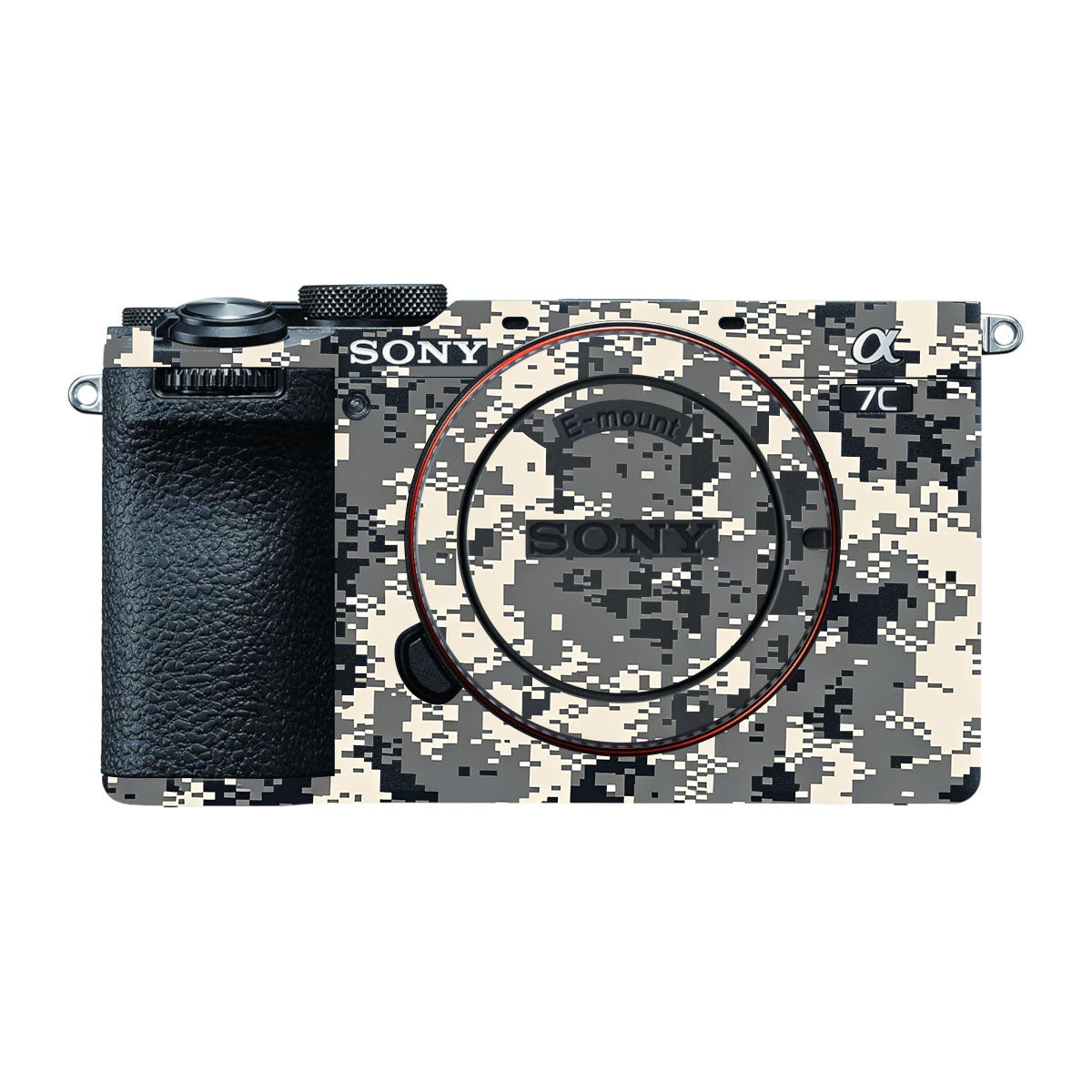 Grey Black Pixel Sony A7 CII Camera Skins