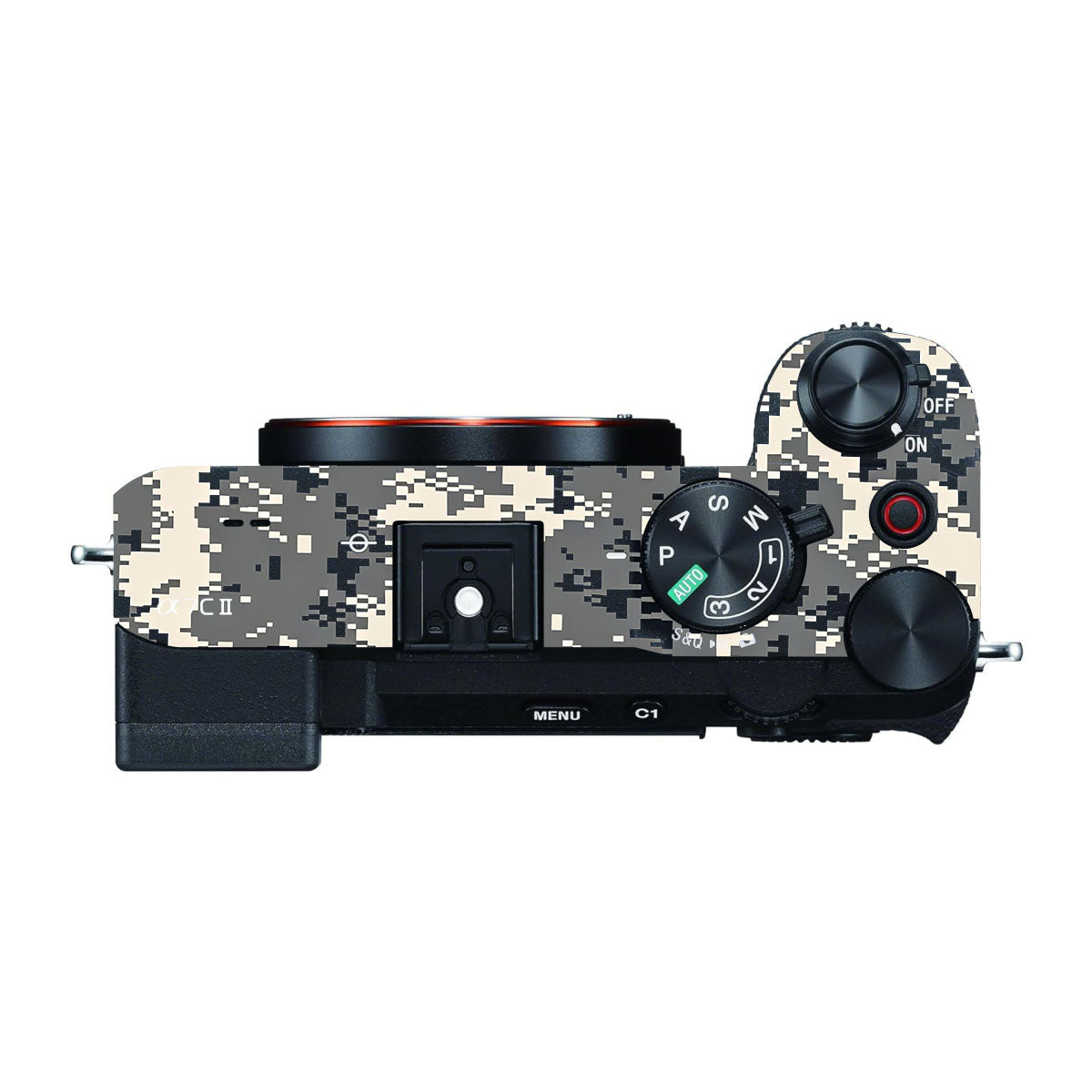 Grey Black Pixel Sony A7 CII Camera Skins