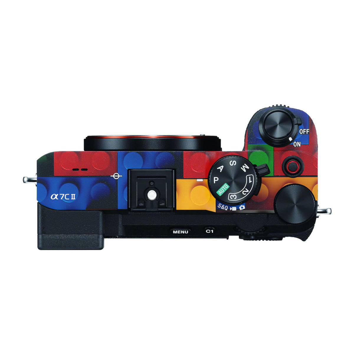 Colorful LEGO Brick Wall Pattern Sony A7 CII Camera Skins