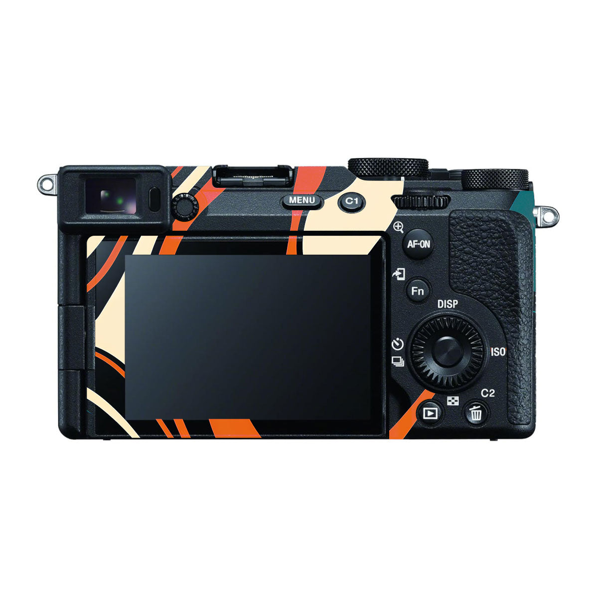 Mid-Century Abstract Swirl Sony A7 CII Camera Skins