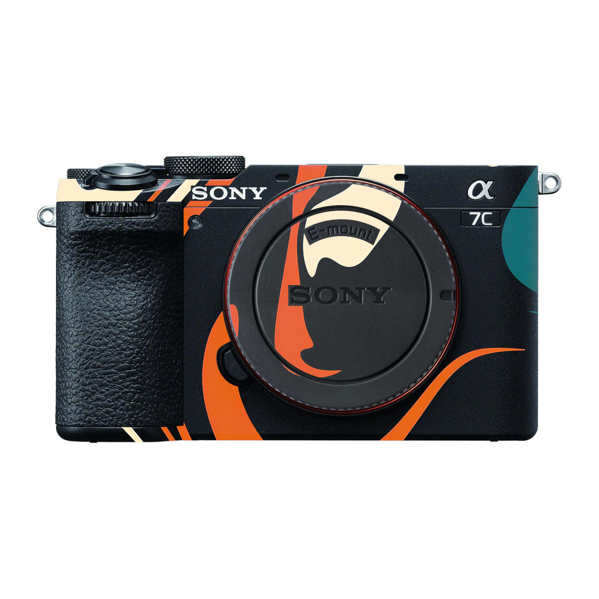 Mid-Century Abstract Swirl Sony A7 CII Camera Skins