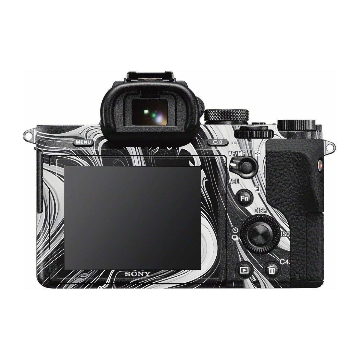 Black and White Marble Sony A7 II Camera Skins