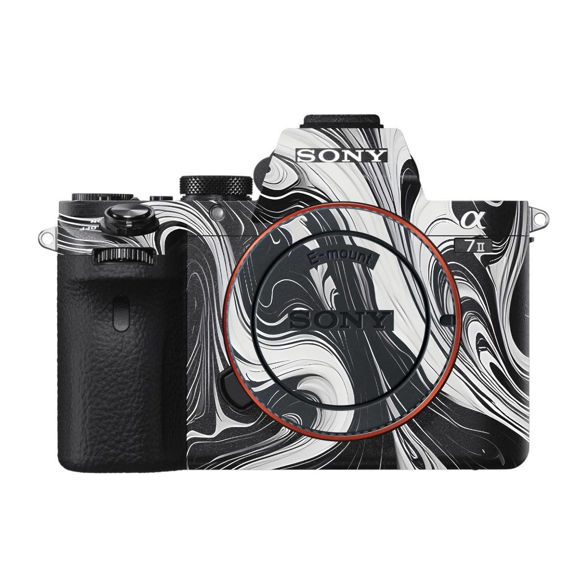 Black and White Marble Sony A7 II Camera Skins