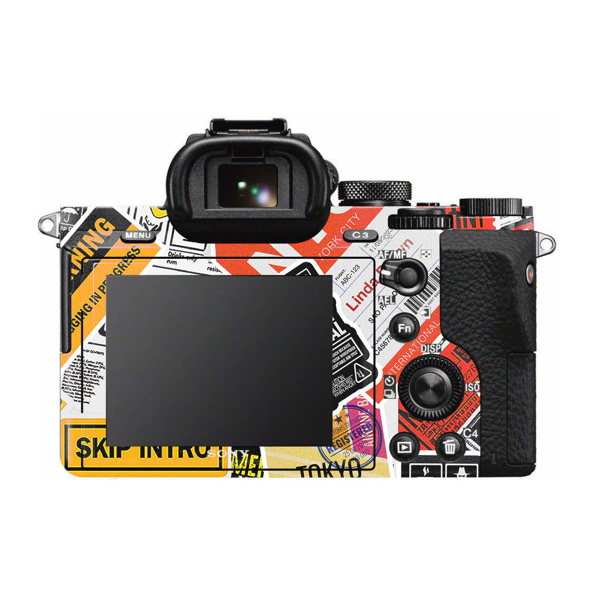 Tech Aesthetic Sticker Collage Sony A7 II Camera Skins