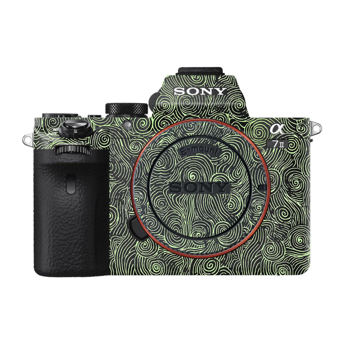 Green Spirals Sony A7 II Camera Skins