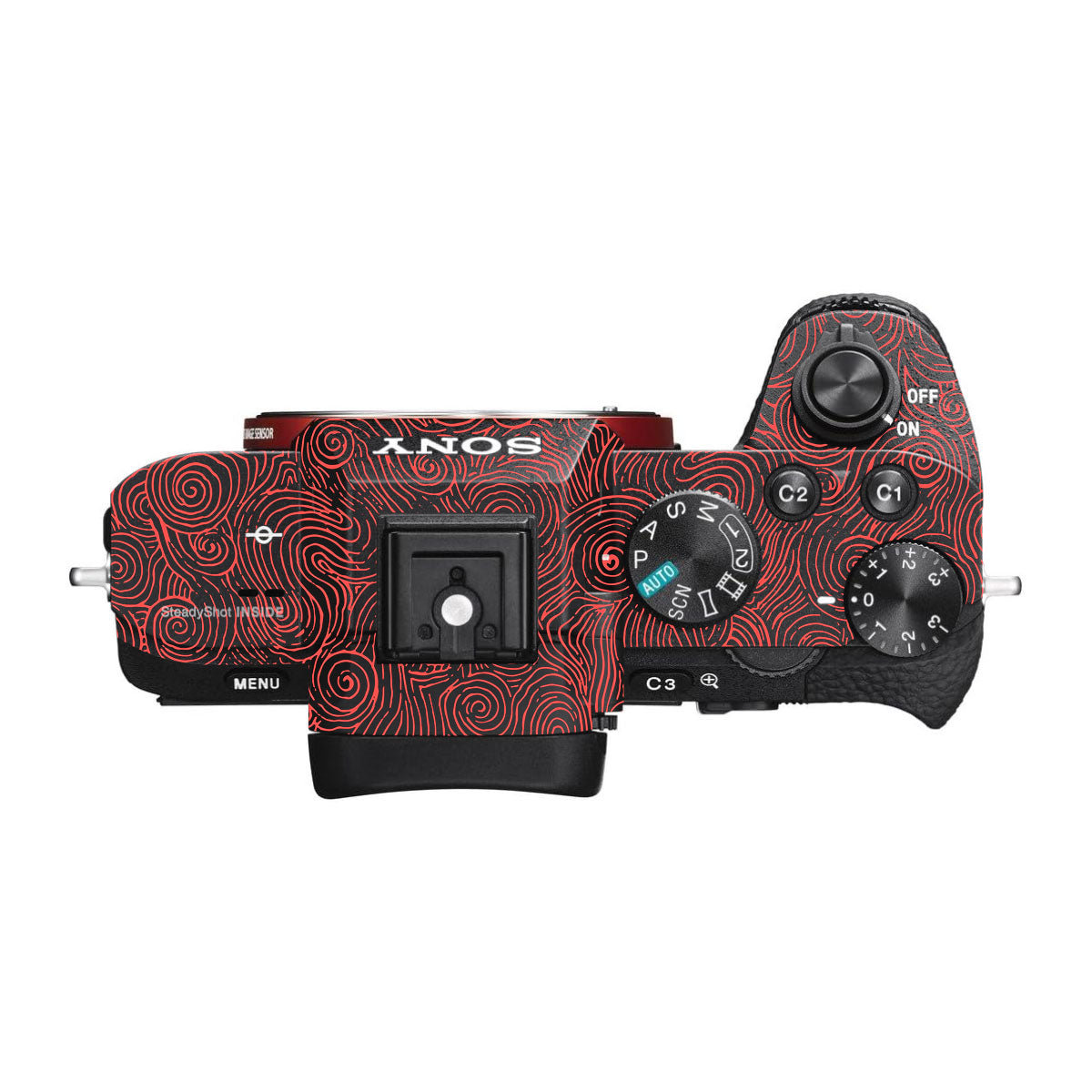 Red Spirals Sony A7 II Camera Skins