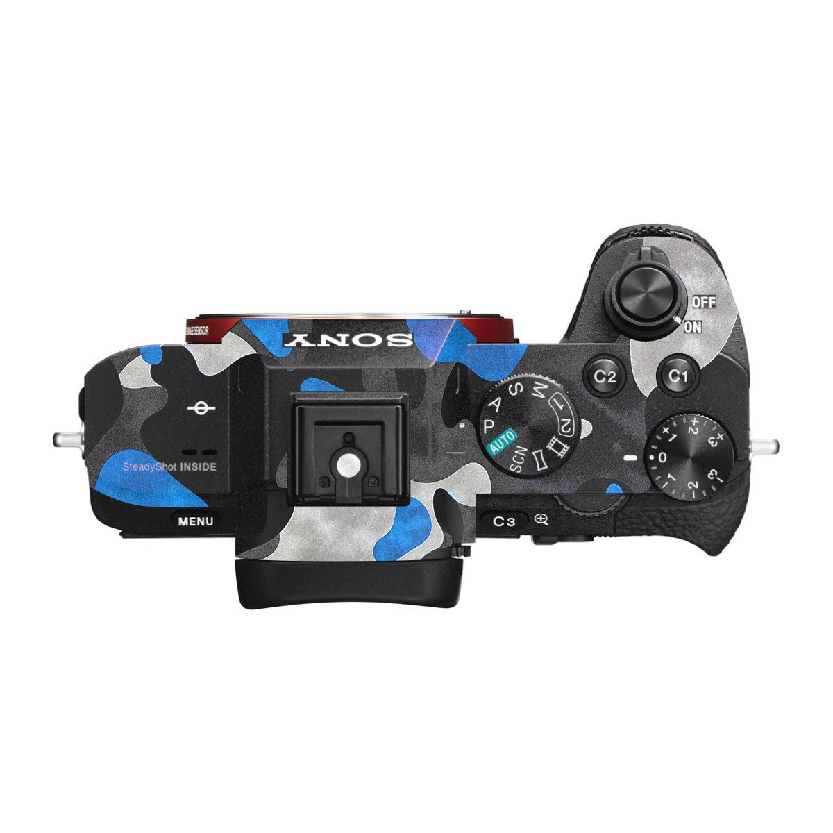 Blue Grey Camo Sony A7 II Camera Skins