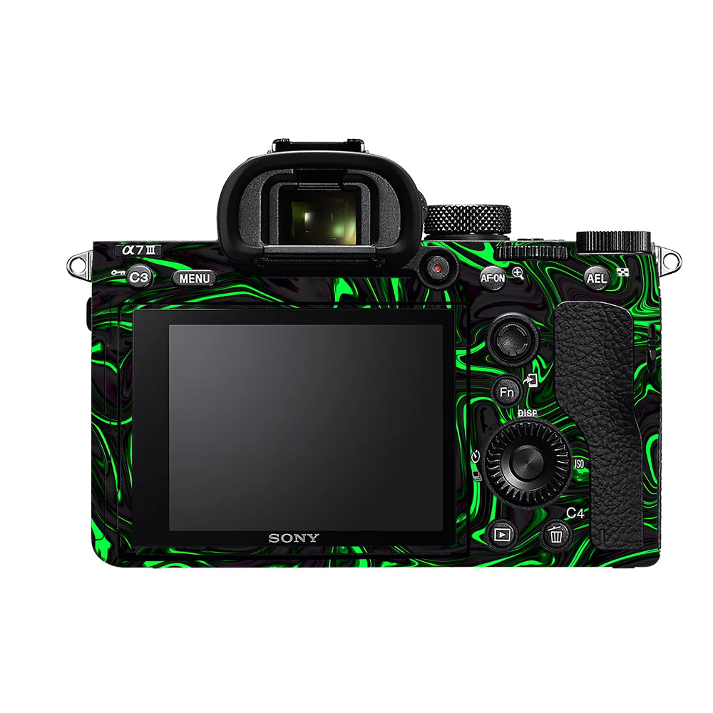 Green Liquid Pattern Sony A7MIII Camera Skins