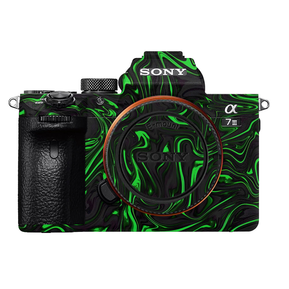 Green Liquid Pattern Sony A7MIII Camera Skins