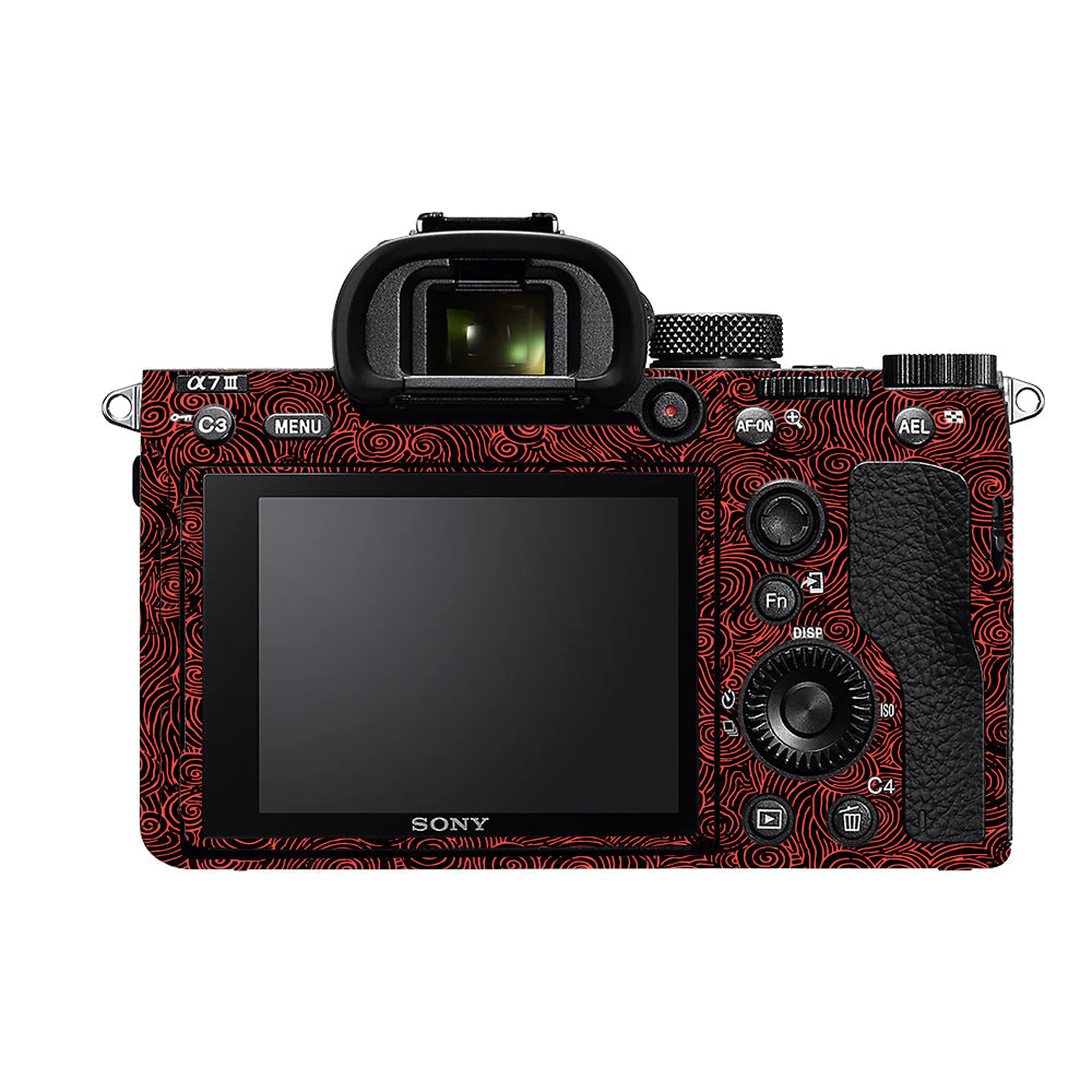 Red Spirals Sony A7MIII Camera Skins
