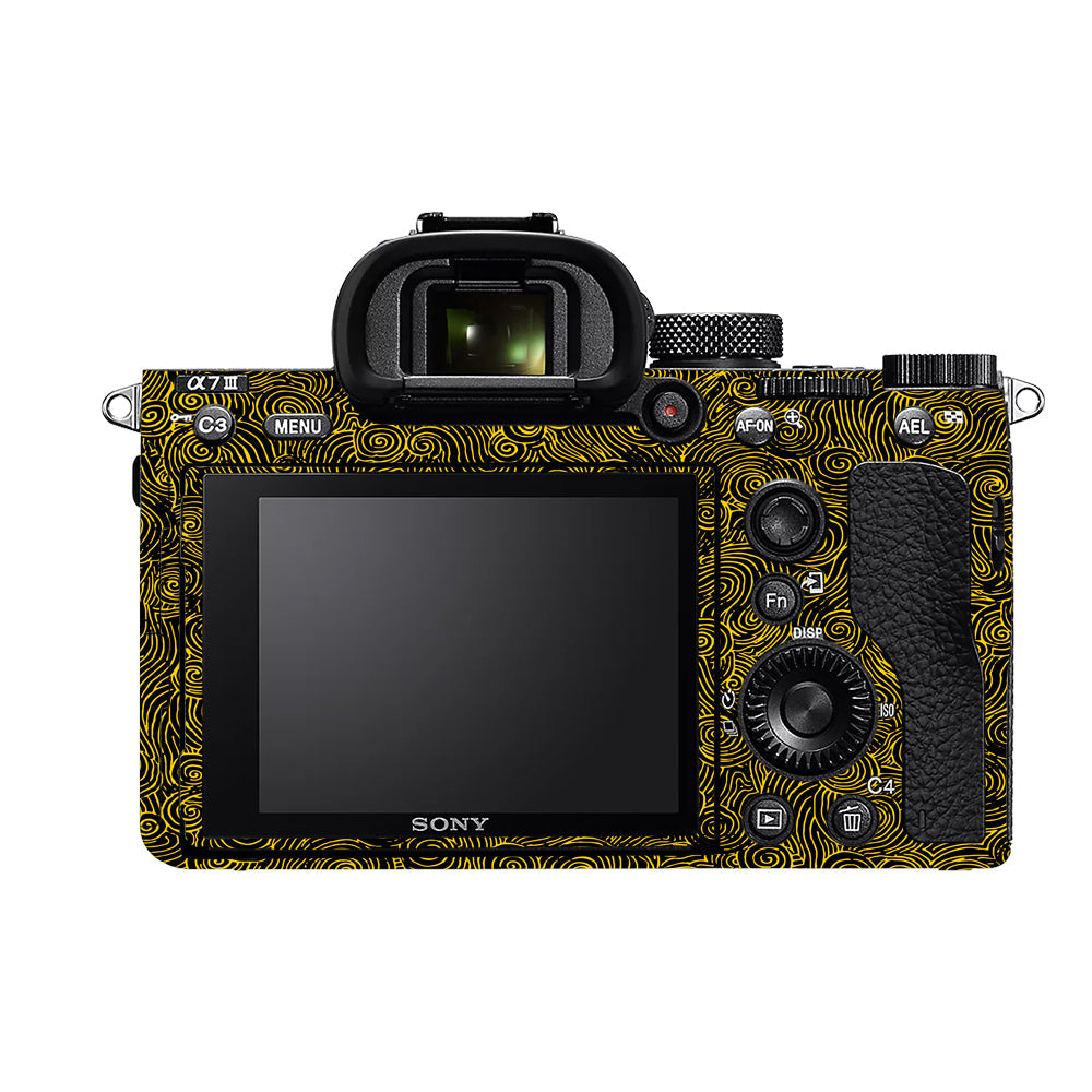 Yellow Spirals Sony A7MIII Camera Skins
