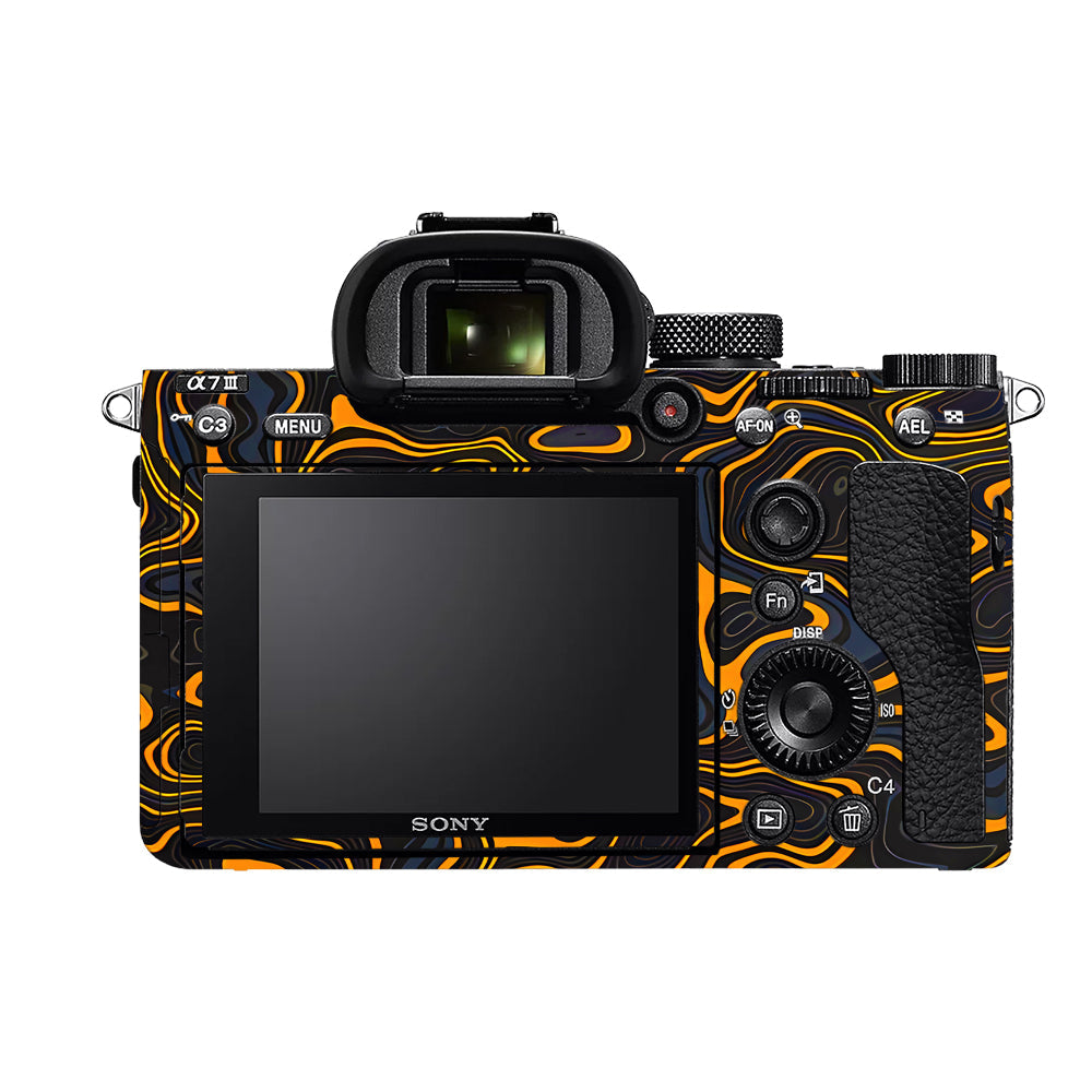 Amber Topographic Waves Sony A7MIII Camera Skins