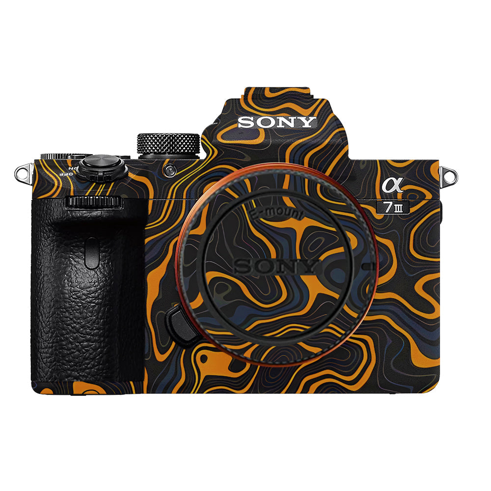 Amber Topographic Waves Sony A7MIII Camera Skins