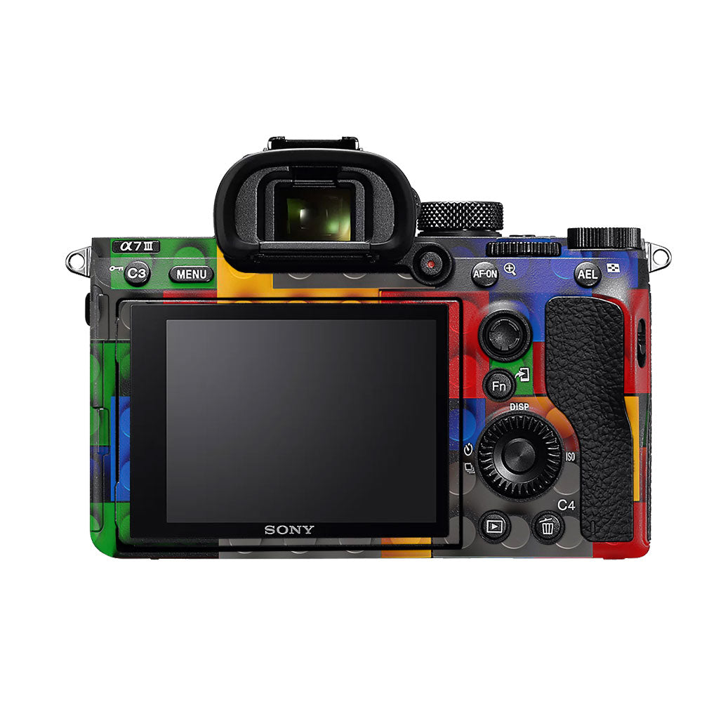 Colorful LEGO Brick Wall Pattern Sony A7MIII Camera Skin