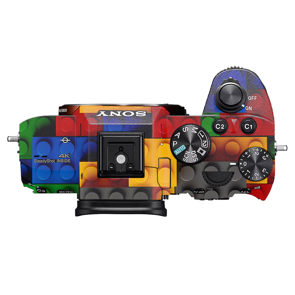 Colorful LEGO Brick Wall Pattern Sony A7MIII Camera Skin