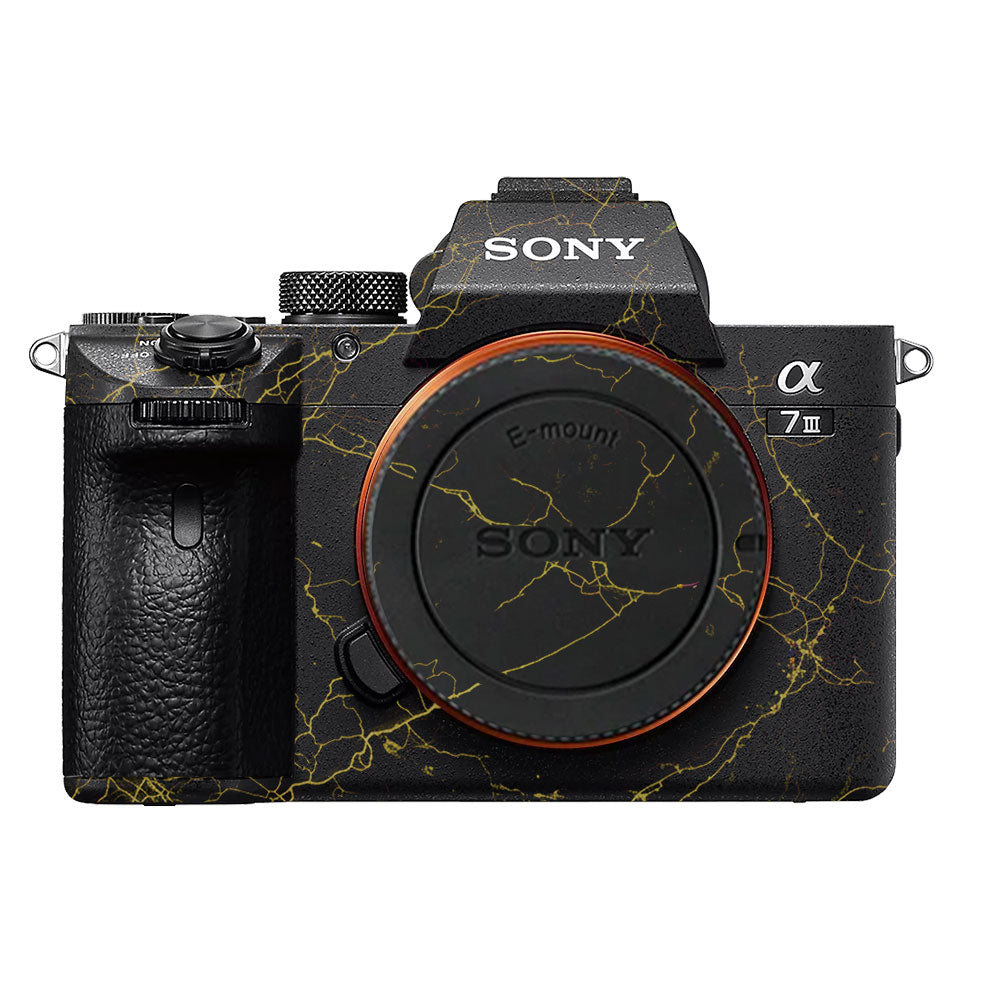Electric Gold Veins Sony A7MIII Camera Skin