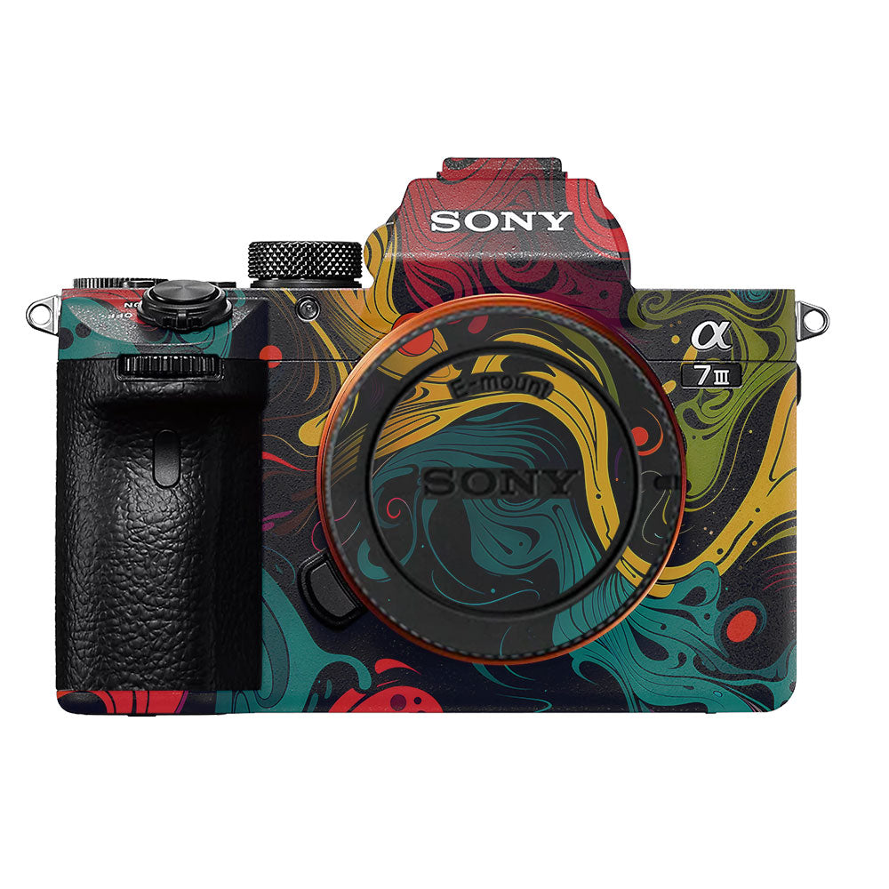 Psychedelic Color Swirl Sony A7MIII Camera Skin