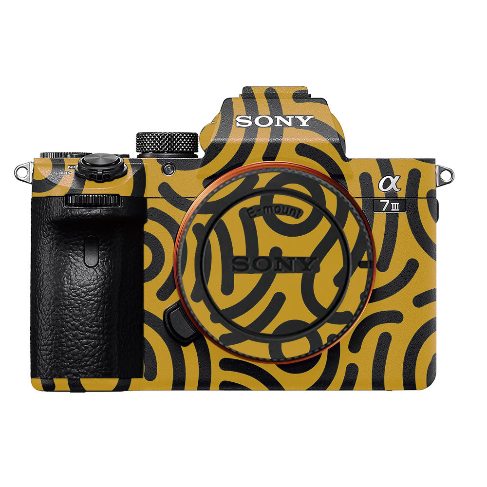 Minimal Yellow Wave Sony A7MIII Camera Skin