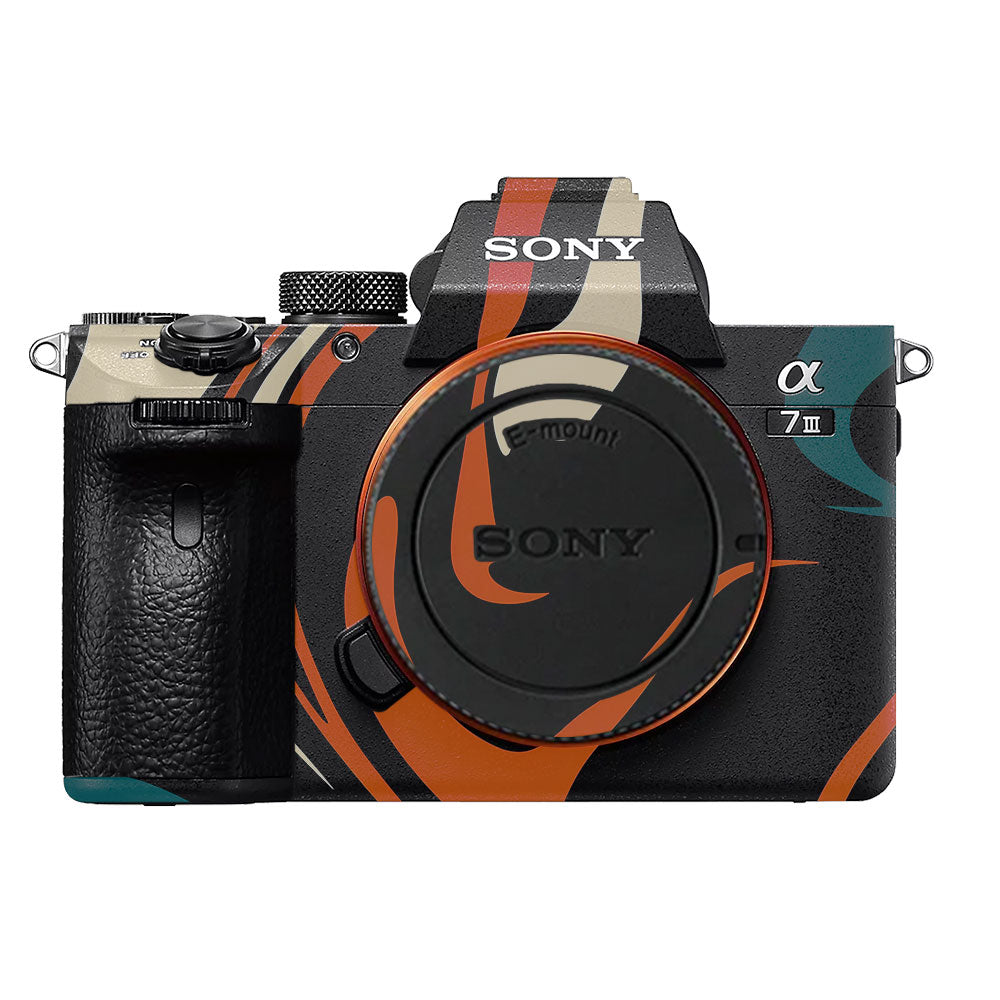 Mid-Century Abstract Swirl Sony A7MIII Camera Skin